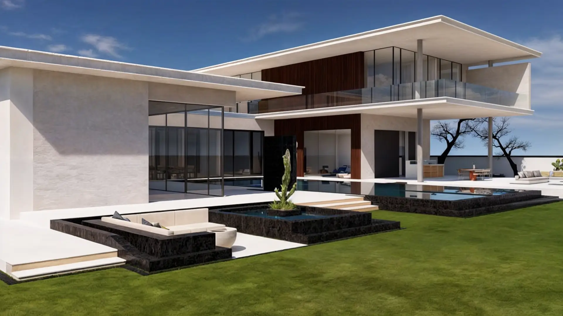 villa de luxe Tunisie, architecture contemporaine Tunisie, villa La Soukra, architecte Tunisie, design villa haut de gamme, villa avec spa hammam piscine intérieure, DAH Studio architecture